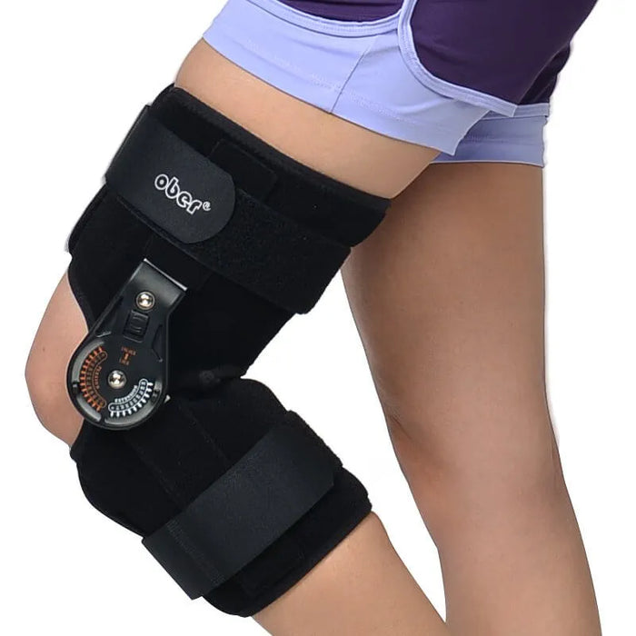 Hinged ROM Knee Brace, Post Op Knee Brace for Recovery Stabilization, ACL, MCL and PCL Injury