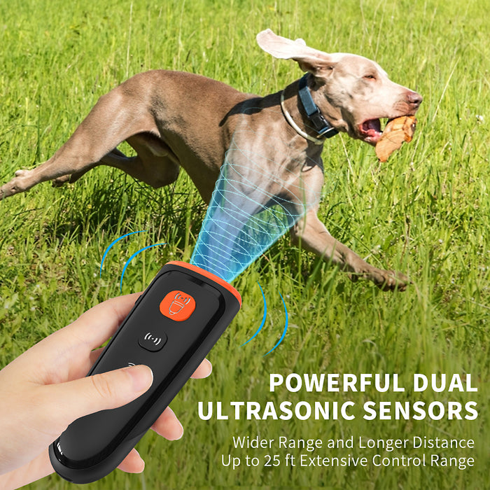 Dog Repeller No Dog Noise Anti Barking Device Ultrasonic Dog Bark Deterrent Devices Training 3 Modes USB Rechargeable