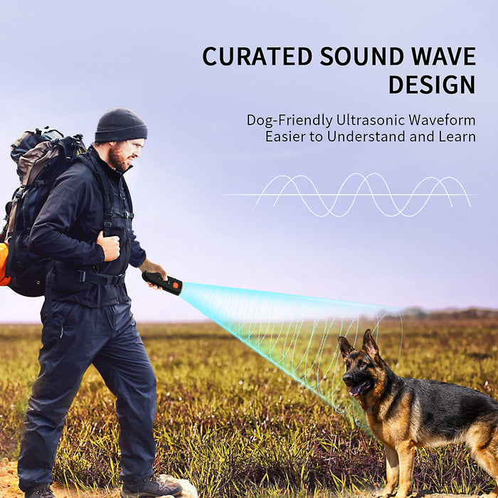 Dog Repeller No Dog Noise Anti Barking Device Ultrasonic Dog Bark Deterrent Devices Training 3 Modes USB Rechargeable