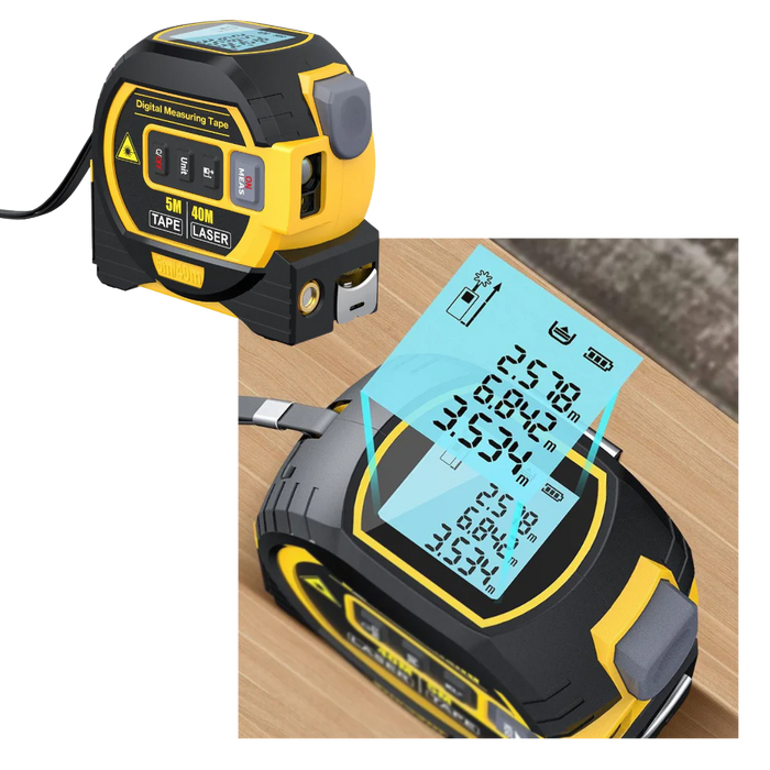 3-in-1 Laser Tape Measure