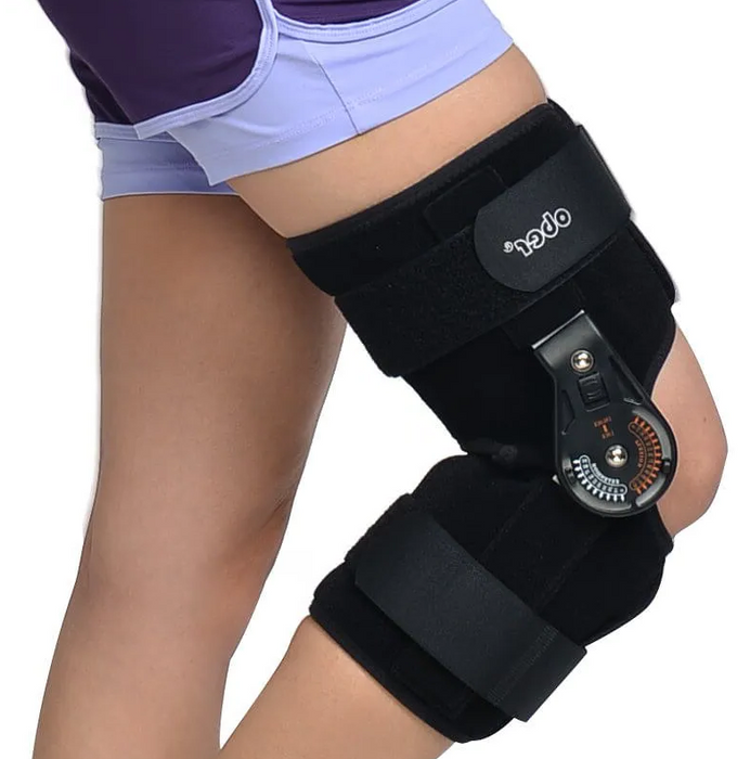 Hinged ROM Knee Brace, Post Op Knee Brace for Recovery Stabilization, ACL, MCL and PCL Injury
