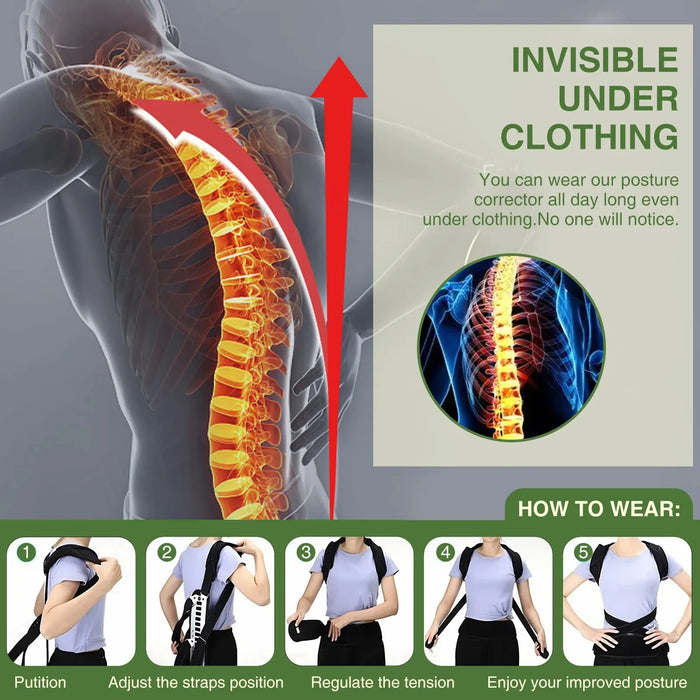 Posture Corrector for Hunched back, Kyphosis and Vertebral Compression Fracture
