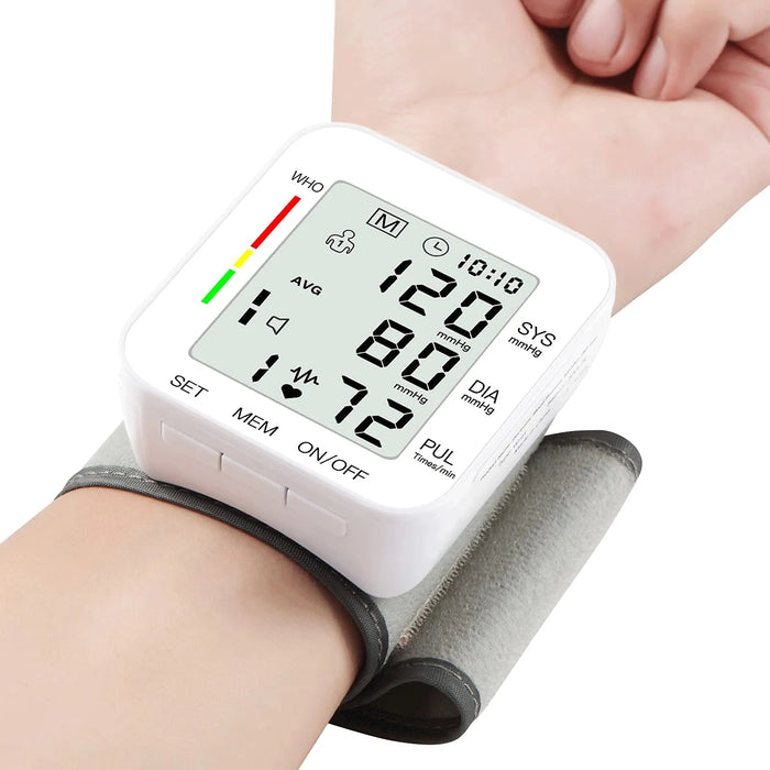 Blood Pressure Monitor LCD Display Adjustable Wrist Cuff