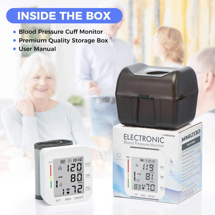 Blood Pressure Monitor LCD Display Adjustable Wrist Cuff