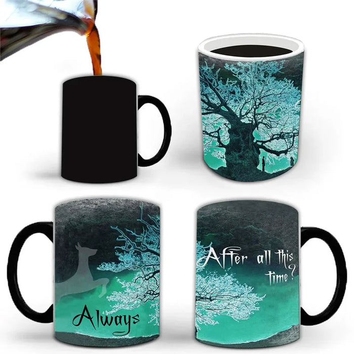 Heat Sensitive Color Changing Ceramic Coffee Mug