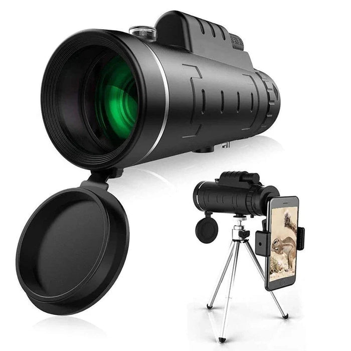 HD Monocular - High Power Monocular with Smartphone Holder & Tripod – Waterproof Monocular Telescope