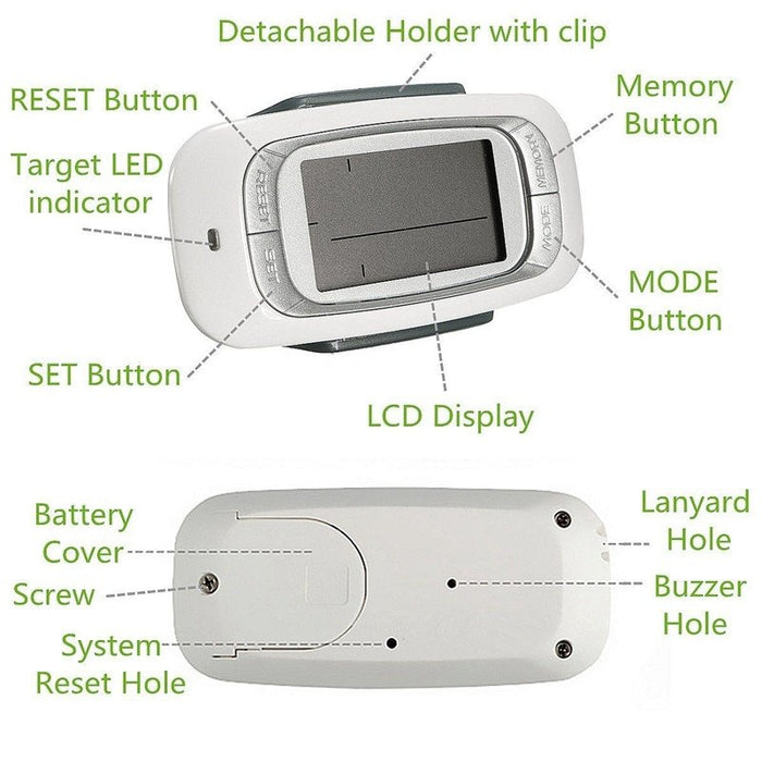 3D Pedometer with Clip and Strap plus. 30 Days Memory, Accurate Step Counter