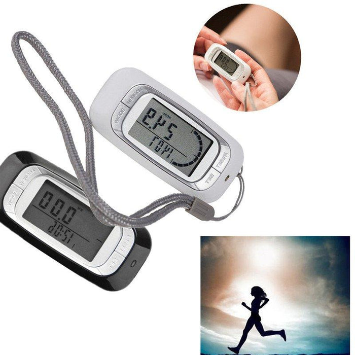 3D Pedometer with Clip and Strap plus. 30 Days Memory, Accurate Step Counter