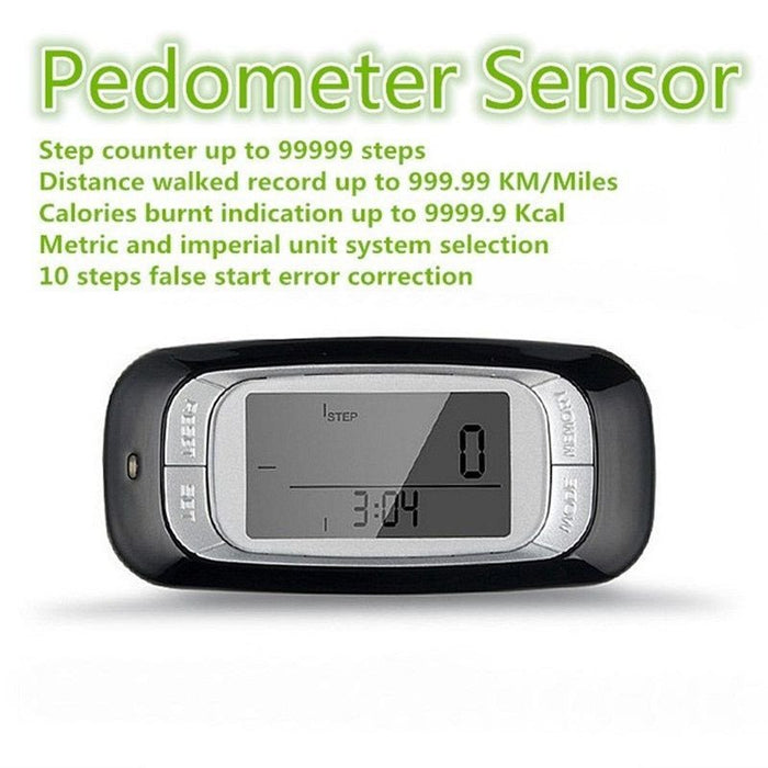 3D Pedometer with Clip and Strap plus. 30 Days Memory, Accurate Step Counter