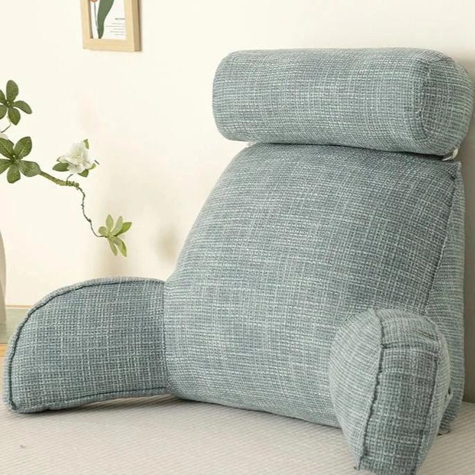 Deluxe Backrest Pillow With Arms & Adjustable Headrest
