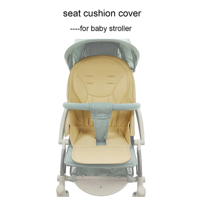 High Chair Seat Cushion: PU Leather Safety Belt Pads