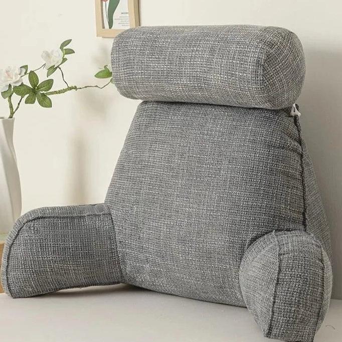 Deluxe Backrest Pillow With Arms & Adjustable Headrest