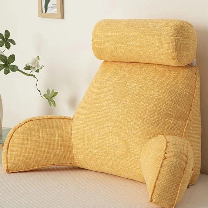 Deluxe Backrest Pillow With Arms & Adjustable Headrest