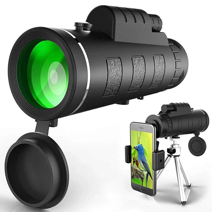 HD Monocular - High Power Monocular with Smartphone Holder & Tripod – Waterproof Monocular Telescope
