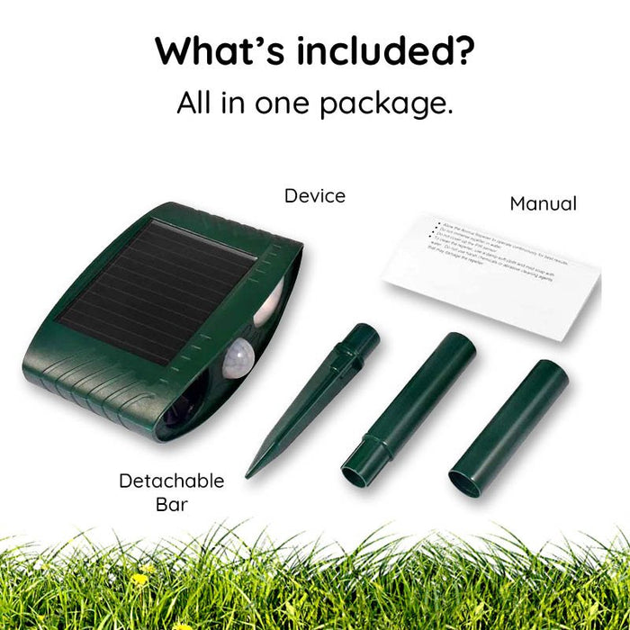 Solar Deer Repellent: Advanced Ultrasonic & Motion Sensor Technology Dual-Powered Deer Deterrent for Gardens