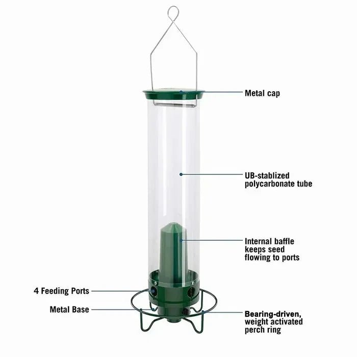 Squirrel-Proof Bird Feeder: spinning with 5 lb seed capacity for wild bird