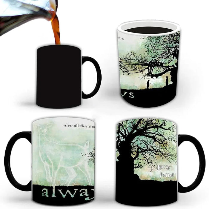 Heat Sensitive Color Changing Ceramic Coffee Mug