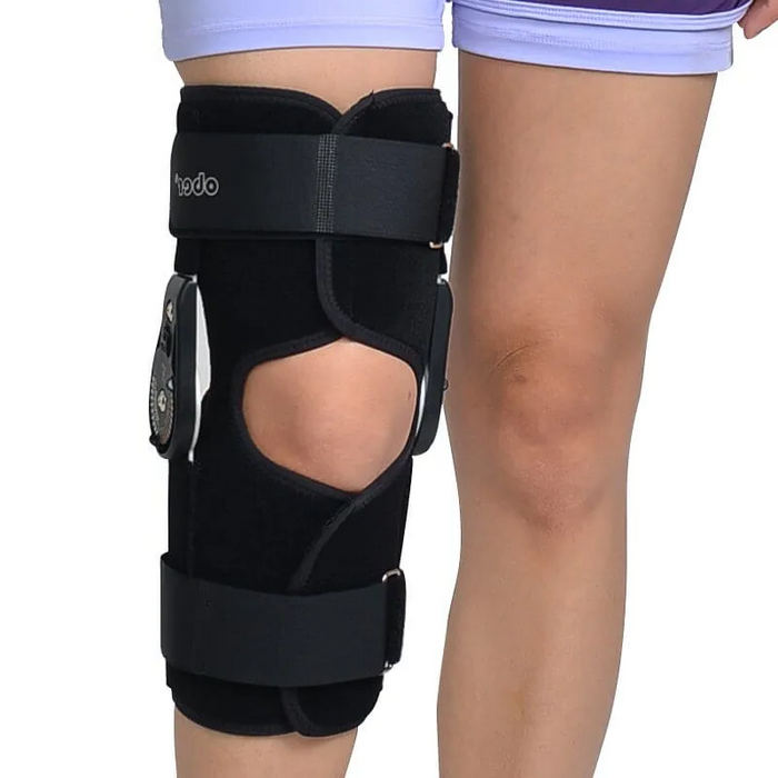 Hinged ROM Knee Brace, Post Op Knee Brace for Recovery Stabilization, ACL, MCL and PCL Injury