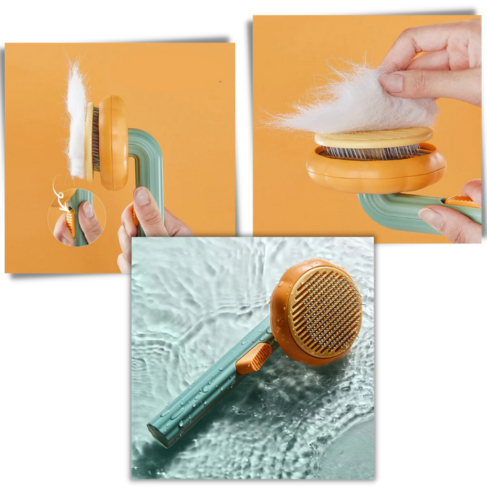 Self-Cleaning Pumpkin Pet Brush