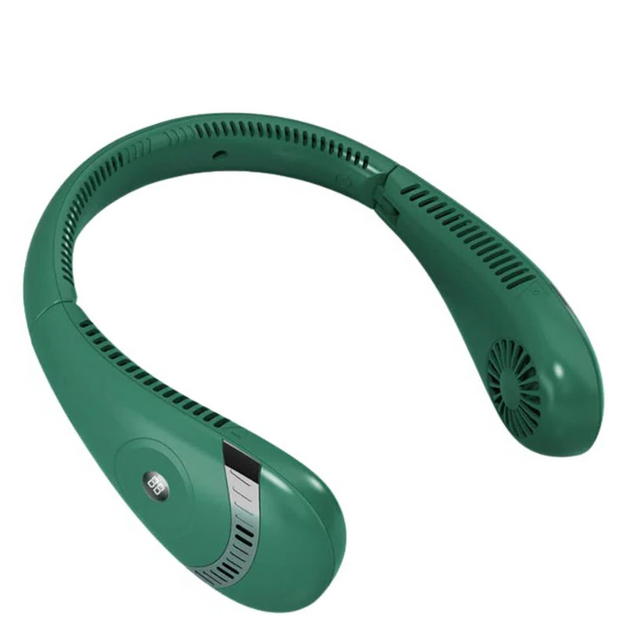 Portable Bladeless Hands Free Neck Fan With 5000 USB Rechargeable MAh Battery And 3 Speeds