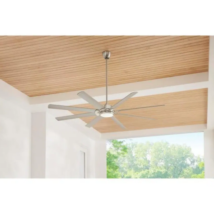 Outdoor 84 Large Ceiling Fan Remote Giant Cyclone Brushed Nickel Light Mega Lamp