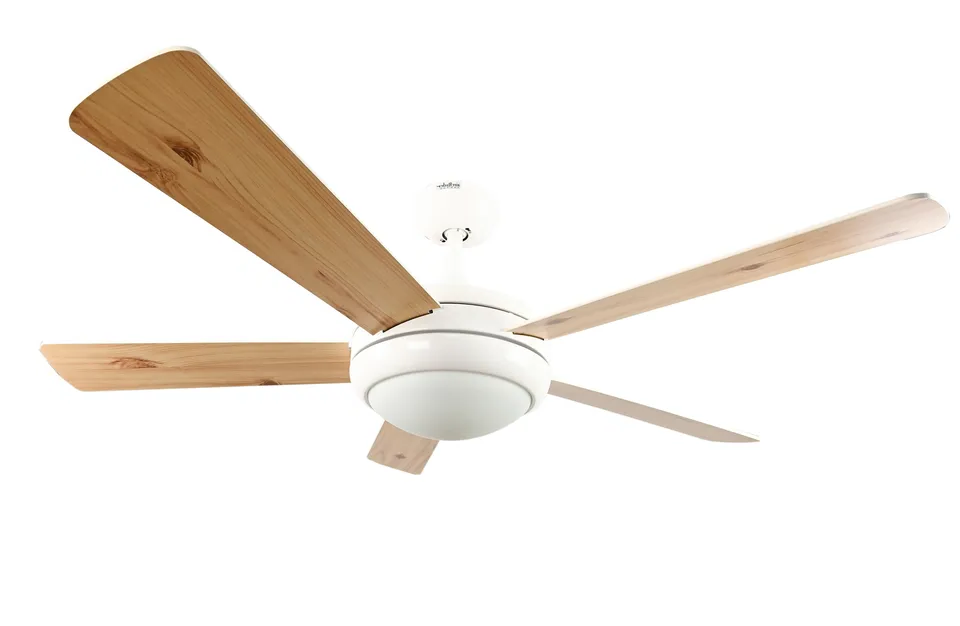 Ceiling fan with Remote Ceiling fan Light Ursa White & Pine Living Room Fan Lamp