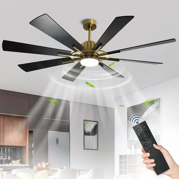 72 In Ceiling Fan with Lights and Remote Control LED 8 Blades Chandelier Lamp