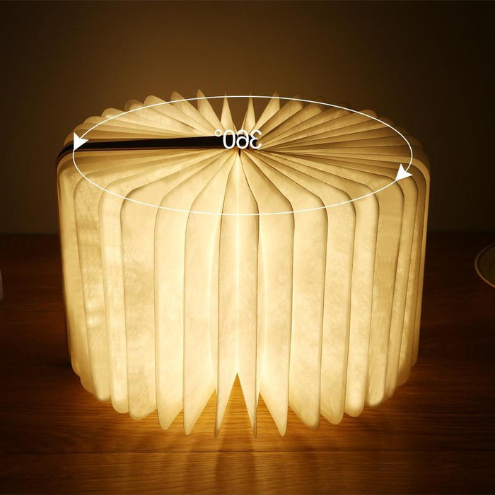 Wooden Folding Book Light