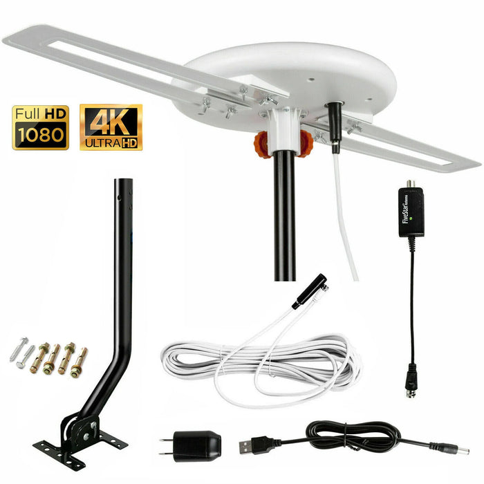 360 Degree Omni Directional Outdoor Long Range Digital Amplified HDTV Antenna