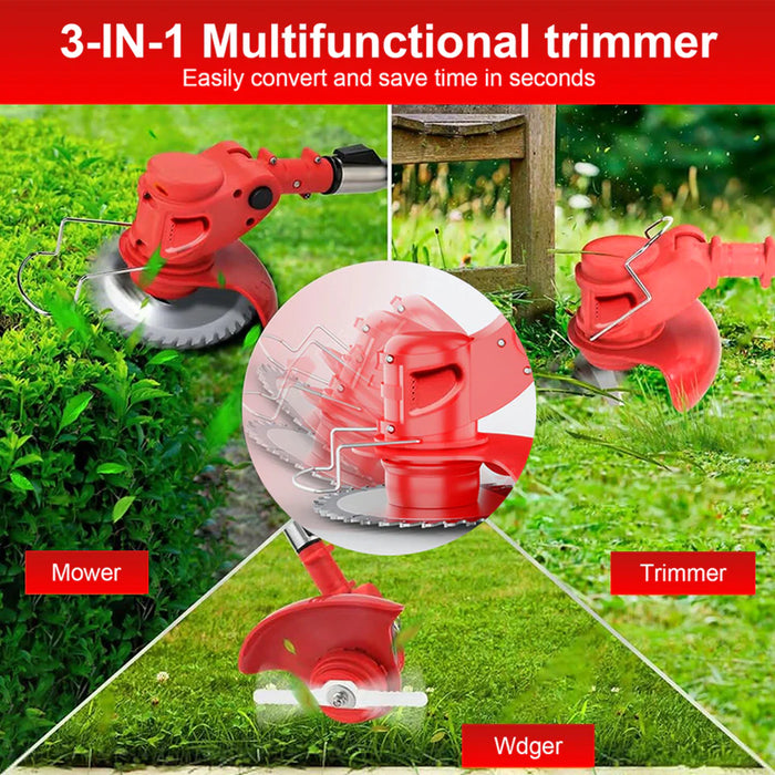 Best Powerful Electric Battery Operated Cordless Metal Blade Weed Eater / Grass Trimmer