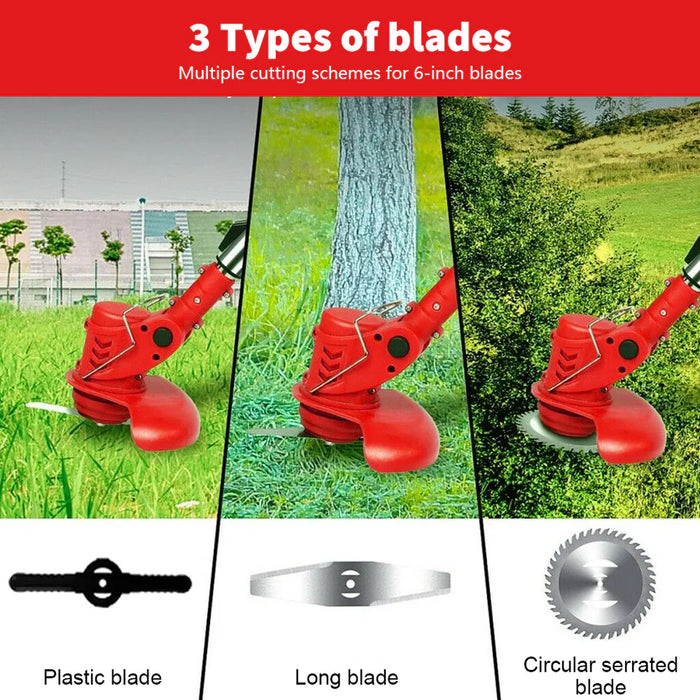 Best Powerful Electric Battery Operated Cordless Metal Blade Weed Eater / Grass Trimmer