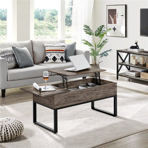 Modern Lift Top Coffee Table with Storage compartments