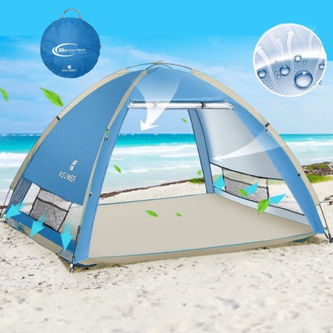 Instant Pop-Up Beach Tent - 4 Person Sun Shelter - UPF 50+