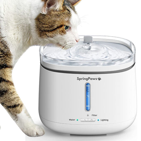 Cat Water Fountain Suspenser - For Cats and Dogs - Detachable 2 Liter Tank - Ultra Quite