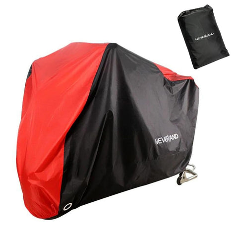 Waterproof Motorcycle Cover | With Lock-hole, Elastic Band and Buckle | Heavy-Duty | Universal Fit