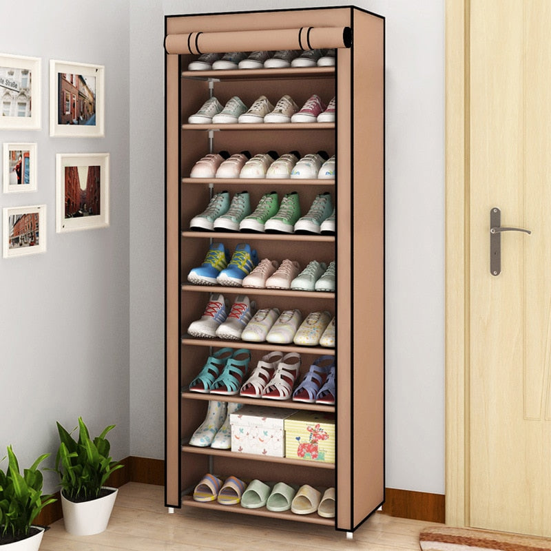 Drop-front | Shoe rack organizer | With dust-proof cover | 22.83