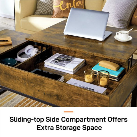 Modern Lift Top Coffee Table with Storage compartments