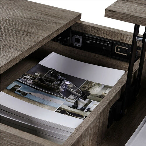 Modern Lift Top Coffee Table with Storage compartments