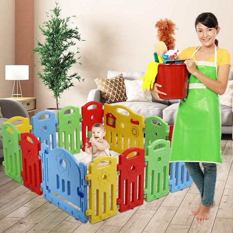 Baby Play Yard | With Activity Board and Safety Lock