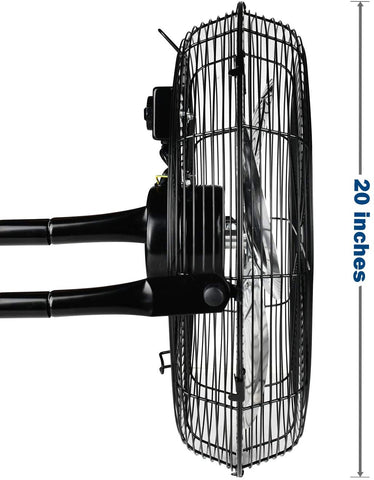 Ribbe Deluxe High Velocity Industrial Floor Fan | With Quiet Mode | 3-speed | In Black