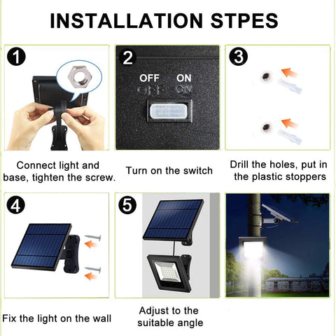 Solar Dusk to Dawn Flood Light - IP65 Waterproof