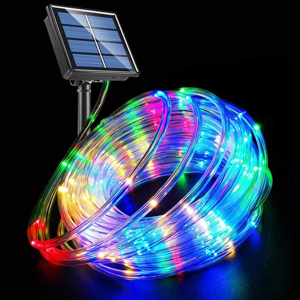 Outdoor Solar String Fairy Rope Lights - 40ft - 8 LED Color Modes - Waterproof