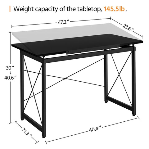 Drafting Table with Adjustable Tabletop