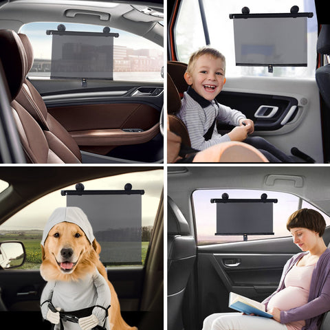 Retractable Car Sun Shades for Side Windows - 2 Pack