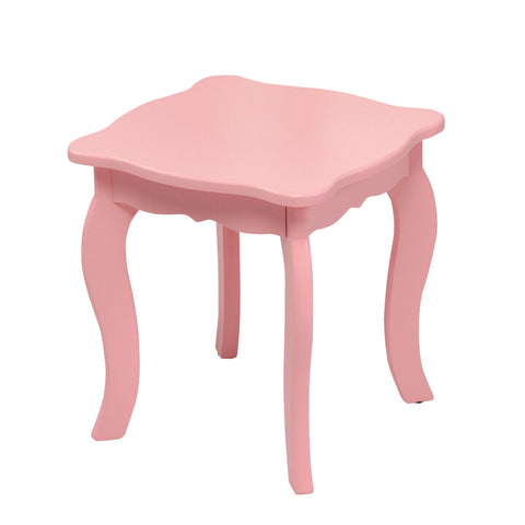 Kids vanity princess makeup table - With stool and tri-folding mirror