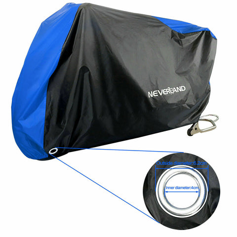 Waterproof Motorcycle Cover | With Lock-hole, Elastic Band and Buckle | Heavy-Duty | Universal Fit