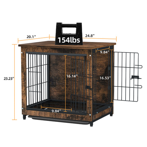 Wooden Dog Crate Kennel end Table