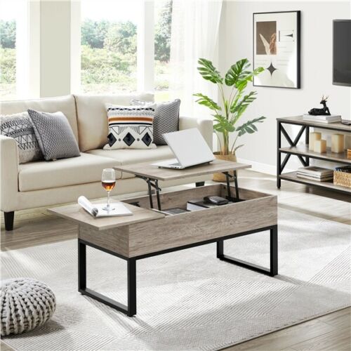 Modern Lift Top Coffee Table with Storage compartments