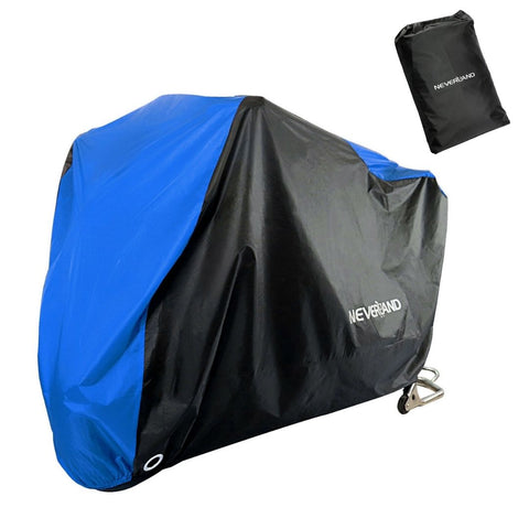 Waterproof Motorcycle Cover | With Lock-hole, Elastic Band and Buckle | Heavy-Duty | Universal Fit