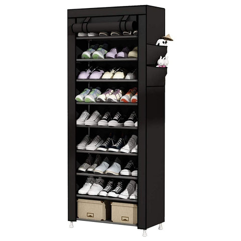 Drop-front | Shoe rack organizer | With dust-proof cover | 22.83